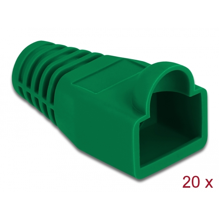 Delock Feszültségcsökkentő RJ45 apához, 20 db. Zöld (86726) (86726)