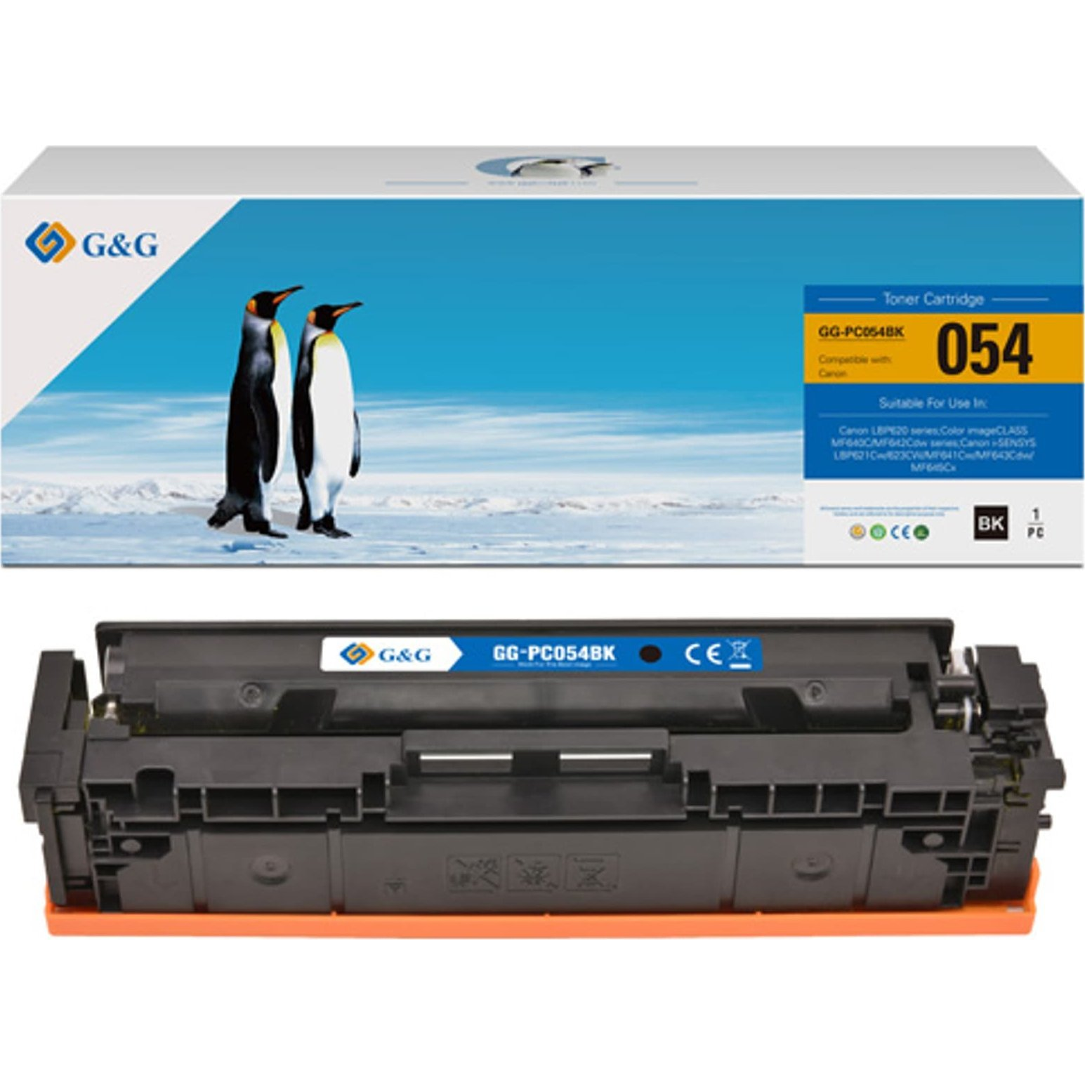 Съвместима тонер касета G&G NT-PC054BK за Canon, черна
