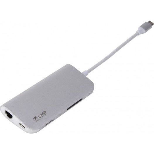 Mini Dock Usb-c De 8 Puertos Con Hdmi, 3x Usb 3.0, Ethernet, Sd / Microsd, Carga Usb-c, Plateado