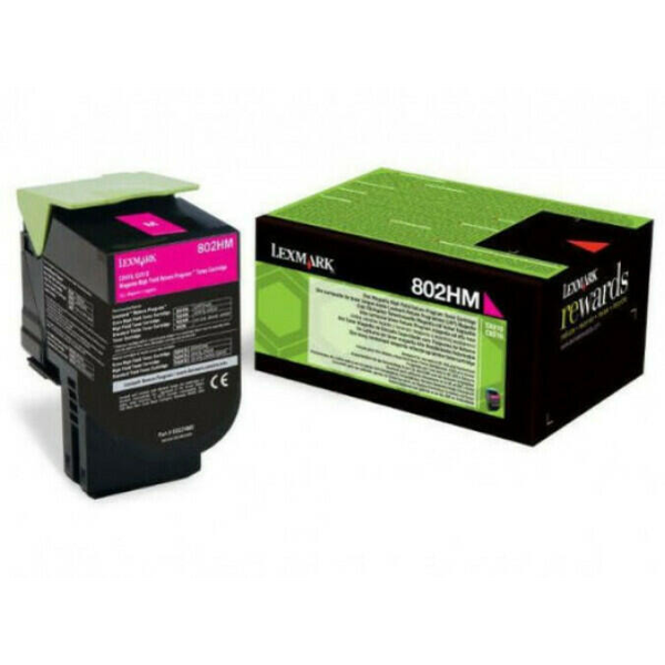 Lexmark 802HM cartuccia toner 1 pz Originale Magenta