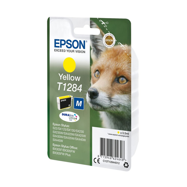 Epson Fox T1284 blækpatron 1 stk Original Gul