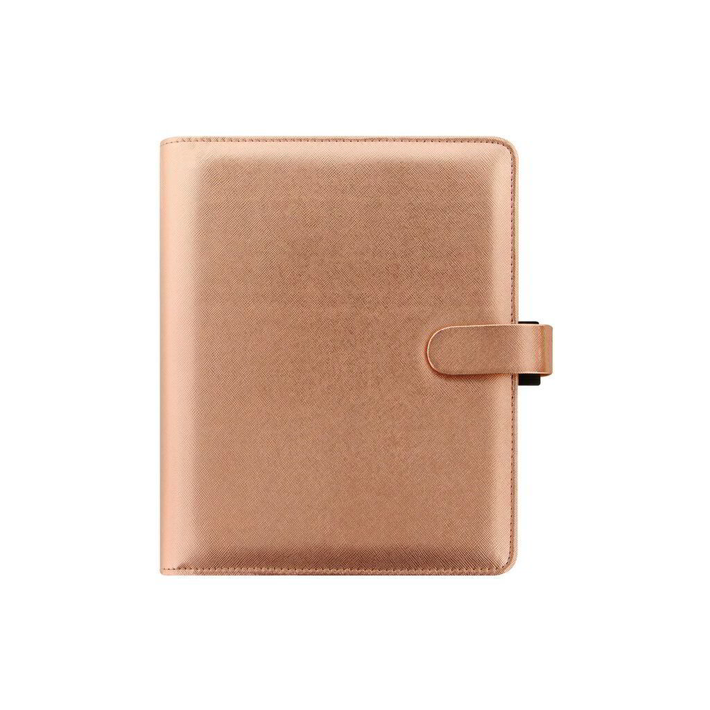 Filofax Saffiano Metallic A5 Gyűrűs kalendárium - Rózsaarany (FX-022572)