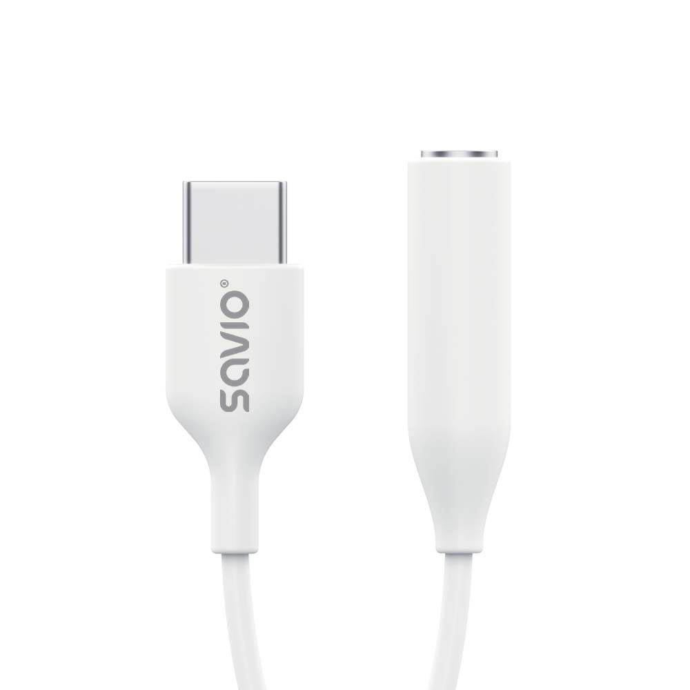 Savio AK-52 USB-C apa - 3.5mm Jack anya Adapter (SAVIO AK-52)