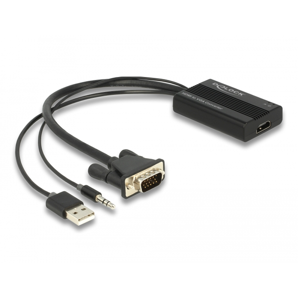 DELOCK HDMI zu VGA Adapter mit Audio 25 cm