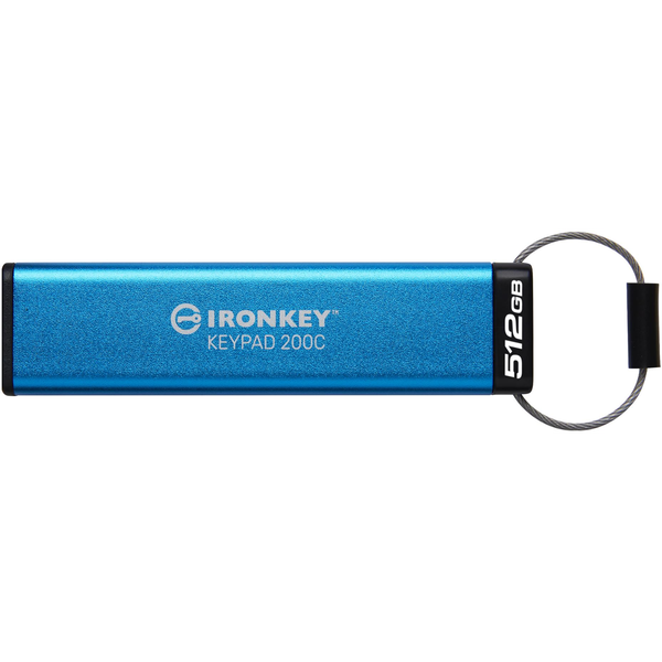 Kingston Technology IronKey Keypad 200 USB flash drive USB Type-C 3.2 Gen 1 (3.1 Gen 1) Blauw