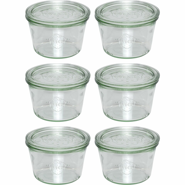 WECK 109104 Konyhai üveg tárolóedény 6 darabos készlet 370ml