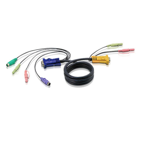 ATEN 2L-5303P cavo per tastiera, video e mouse Nero