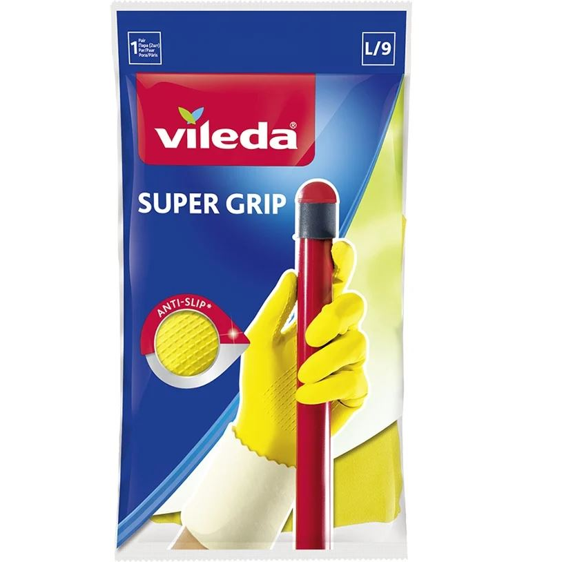 Vileda Super Grip Háztartási gumikesztyű L méret (8001940003368) (8001940003368)