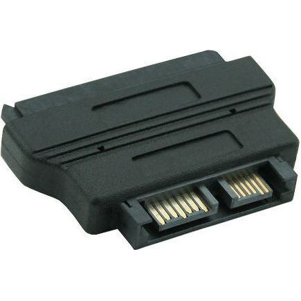 InLine 29612 adattatore per inversione del genere dei cavi SATA male 22-pin (7+15) Nero