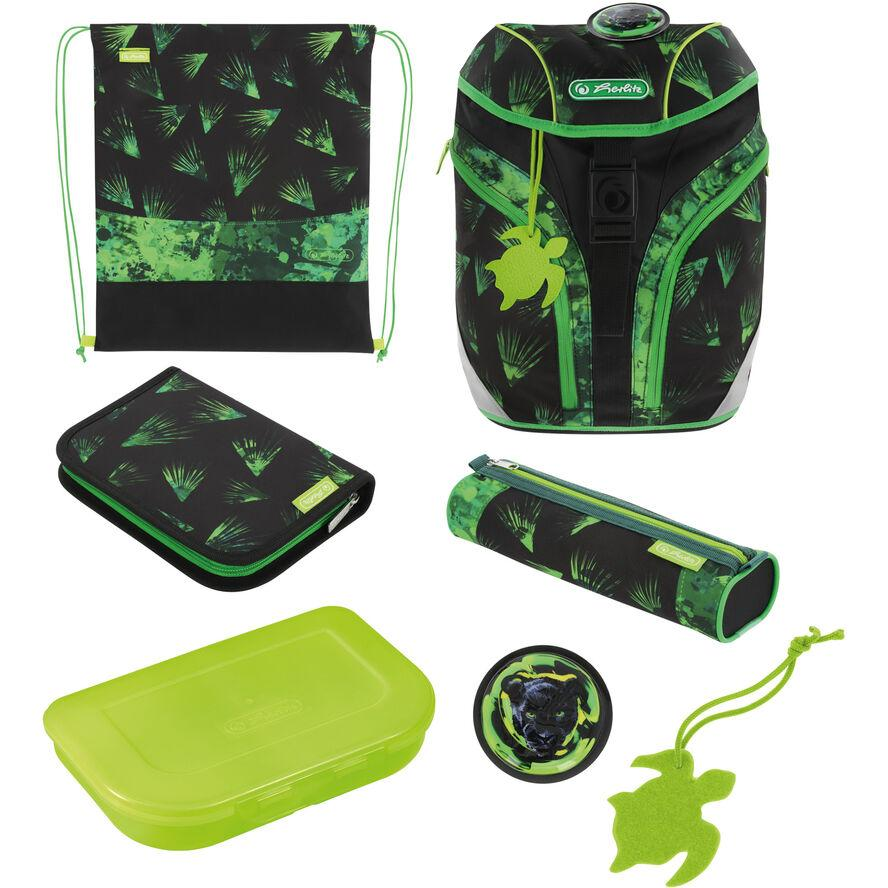 Herlitz SoftLight Plus Greenline Explorer Iskolatáska - Zöld/Fekete (50046119)