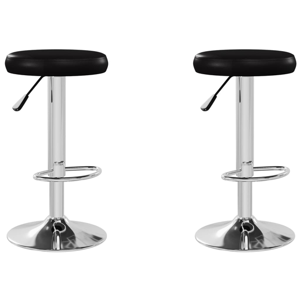 2 db fekete műbőr bárszék