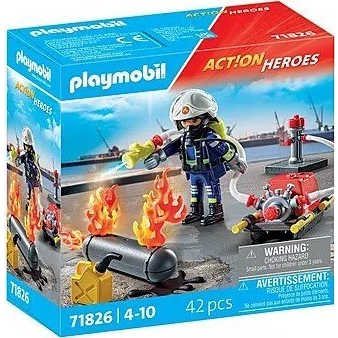 Playmobil 71826 Action Heroes - Tűzoltó tömlővel (71826)