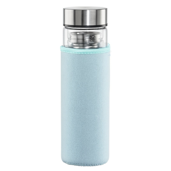 Hama 00181598 kulacs Napi használatra 450 ml Boroszilikát üveg, Szilikon Kék, Átlátszó