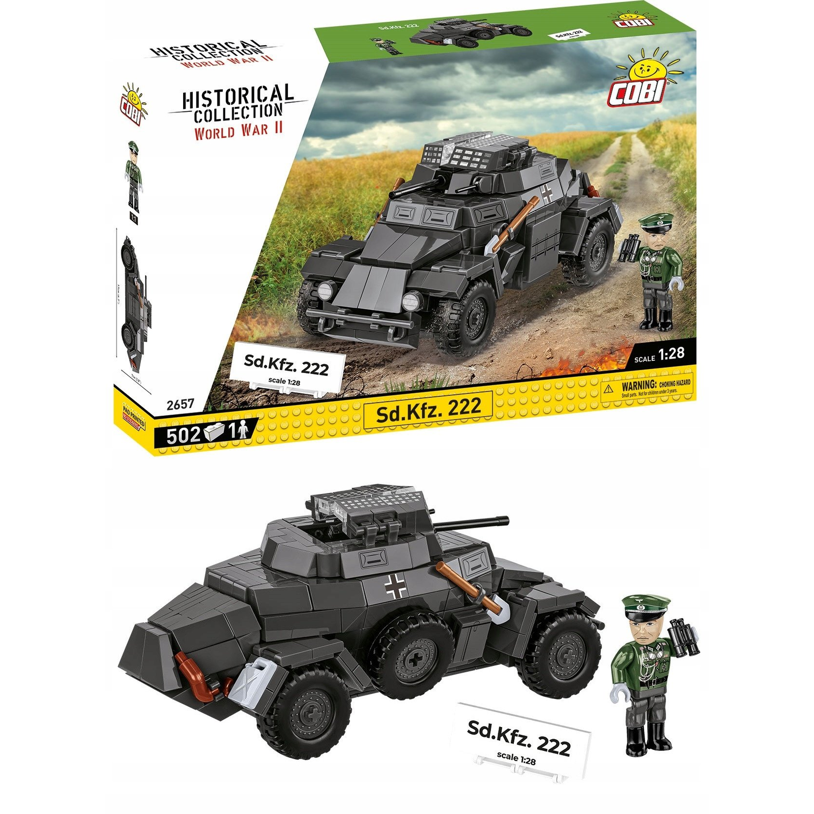 Blocks Sd.Kfz 222 Felderítő jármű 502 darabos építő készlet (COBI-2657)