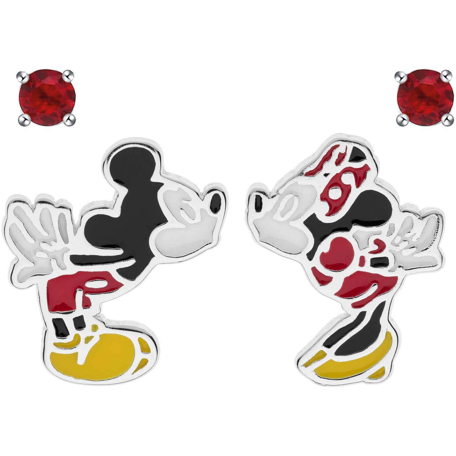 DISNEY Minnie és Mickey Mouse fülbevaló szett, ezüst SS00004SRRL.CS (SS00004SRRL.CS)