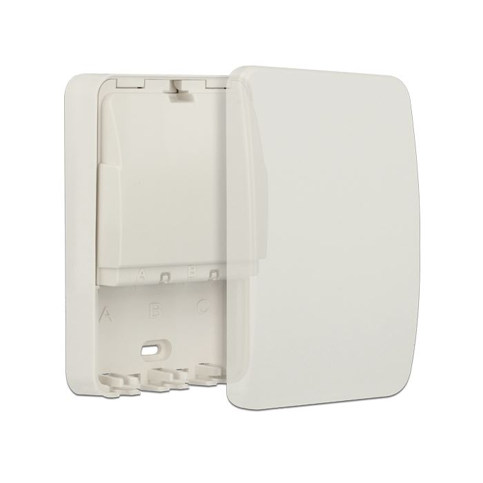 Delock Keystone Surface Mounted Box 3 Port closed (86262) (d86262)