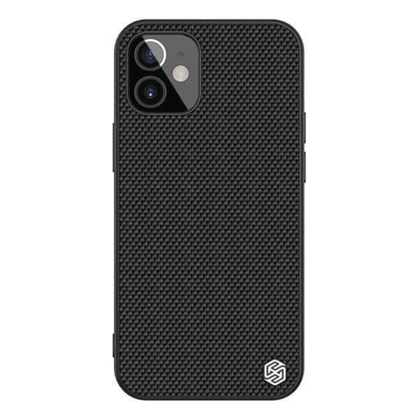 NILLKIN TEXTURED műanyag telefonvédő (érdes felület, közepesen ütésálló, szilikon keret, 3D minta) FEKETE [Apple iPhone 12 mini]