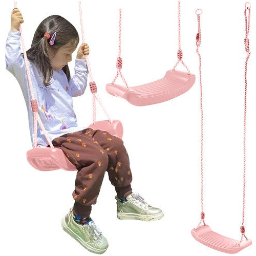 KRUZZEL 25445 Műanyag gyerekhinta, rózsaszín (5900779955400)