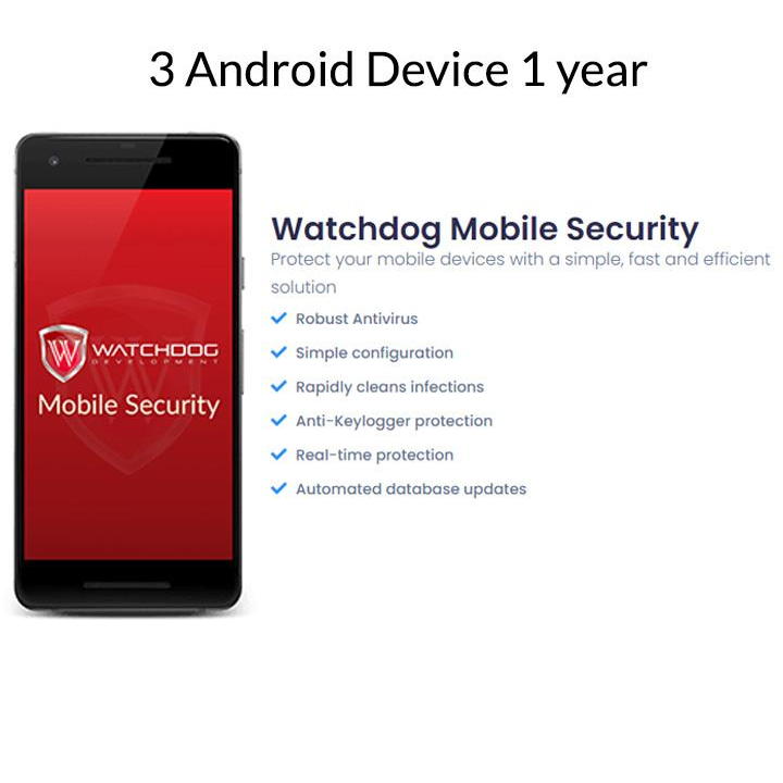 Watchdog Mobile Security - 3 eszköz / 1 év elektronikus licensz