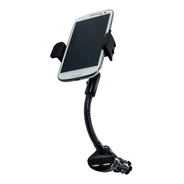 LogiLink car charger with holder - car power adapter - USB - 15.5 Watt