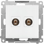  Kontakt-Simon Gniazdo głośnikowe Kontakt-Simon 55 TGL.01/111 pojedyncze moduł, przekrój przewodów dla wyjścia do 6 mm2 biały mat