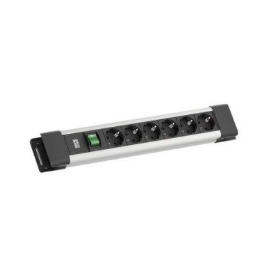 Bachmann BM005905 Elosztó kapcsolóval Szürke, Fekete Védőérintkezős 1 db (BM005905)