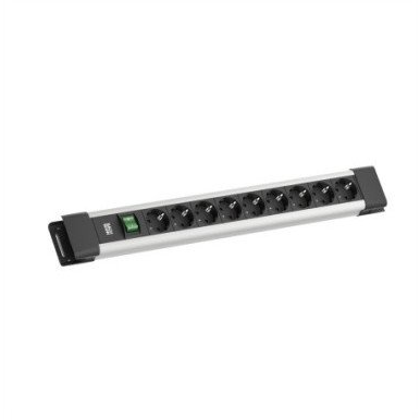 Bachmann BM005902 Elosztó kapcsolóval Szürke, Fekete Védőérintkezős 1 db (BM005902)