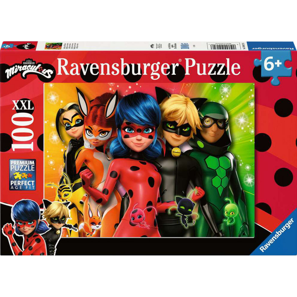Ravensburger Gyermek kirakó - Mission Ladybug 100 darabos puzzle