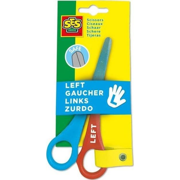 SES Creative Left-handed scissors Ножици за арт и занаятчийство Право рязане Син, Червен
