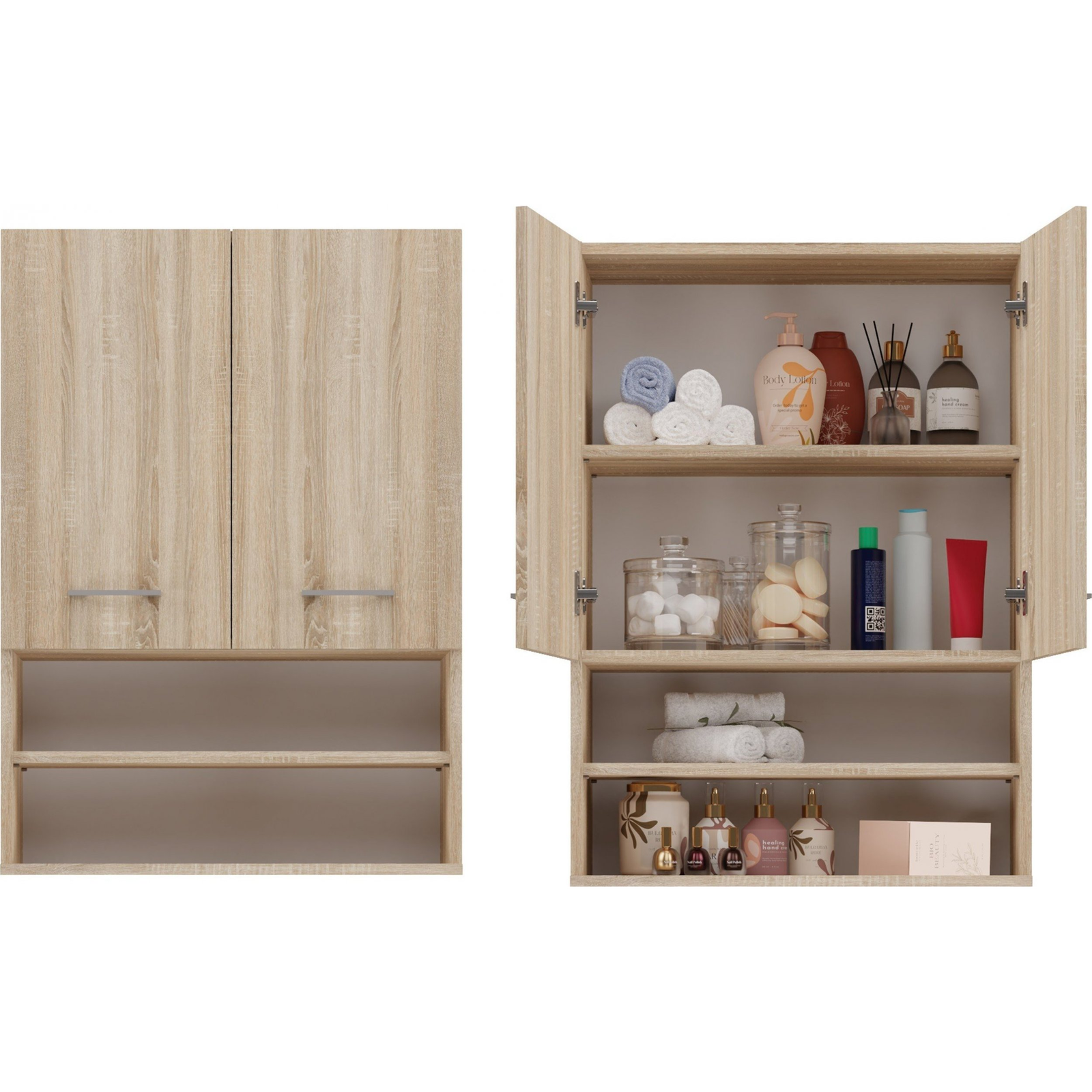 Norfolk S Fürdőszobai Szekrény - Sonoma (POLA MINDK SON)