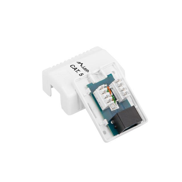 Roseta de Superficie Lanberg Cat.5e Utp 1x Toma RJ45 Blanco