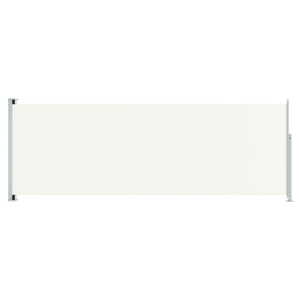 krémszínű behúzható oldalsó terasznapellenző 220 x 600 cm (317977)