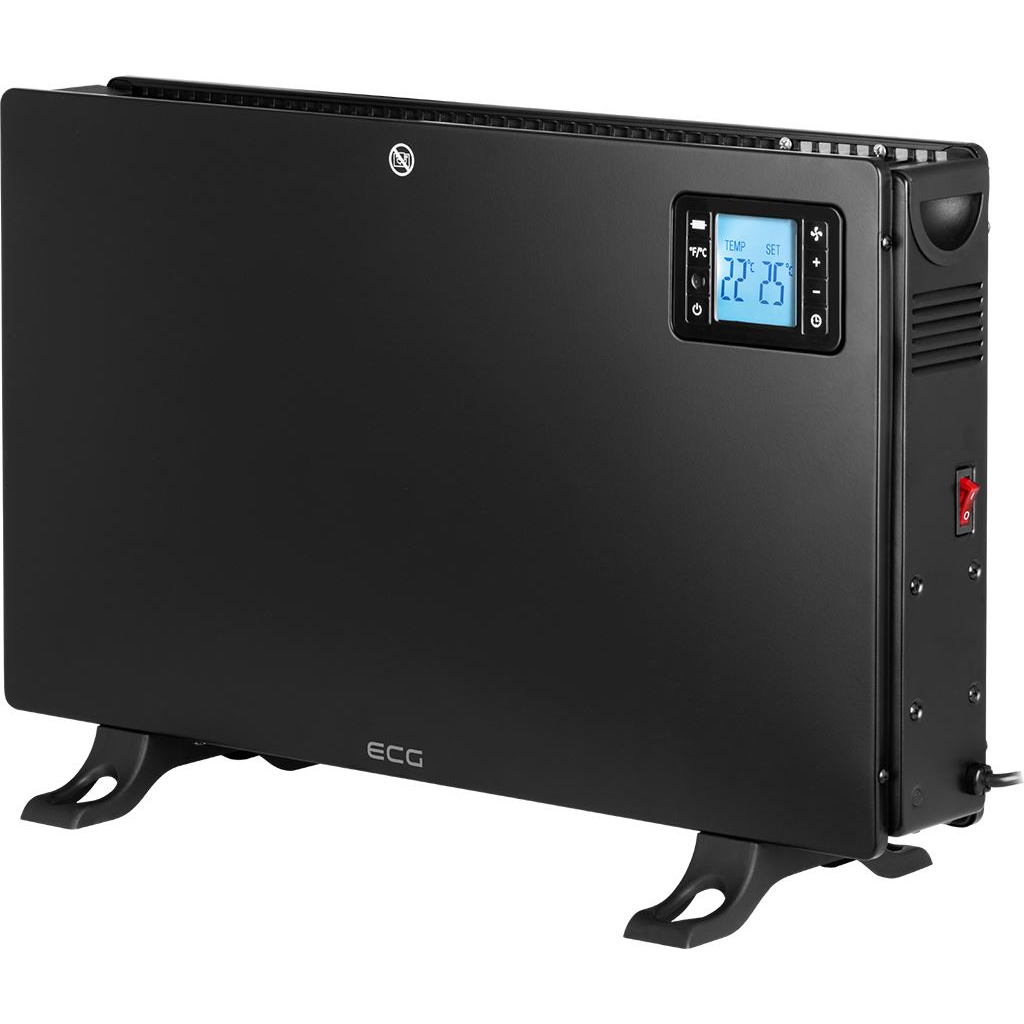 ECG TK-2080 DR Black Szabadon álló meleg levegős konvektor fekete (TK-2080 Black)