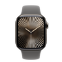Smartwatch Apple Watch Series 10, celular, 42 mm, carcasa din titan natural, curea sport gri piatra, M/L