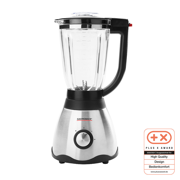Gastroback Vital Mixer Plus 1,5 L Frullatore per sportivi 850 W Nero, Acciaio inox