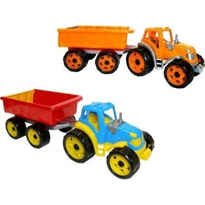 Műanyag Traktor Utánfutóval - 53 cm (TEH3442)