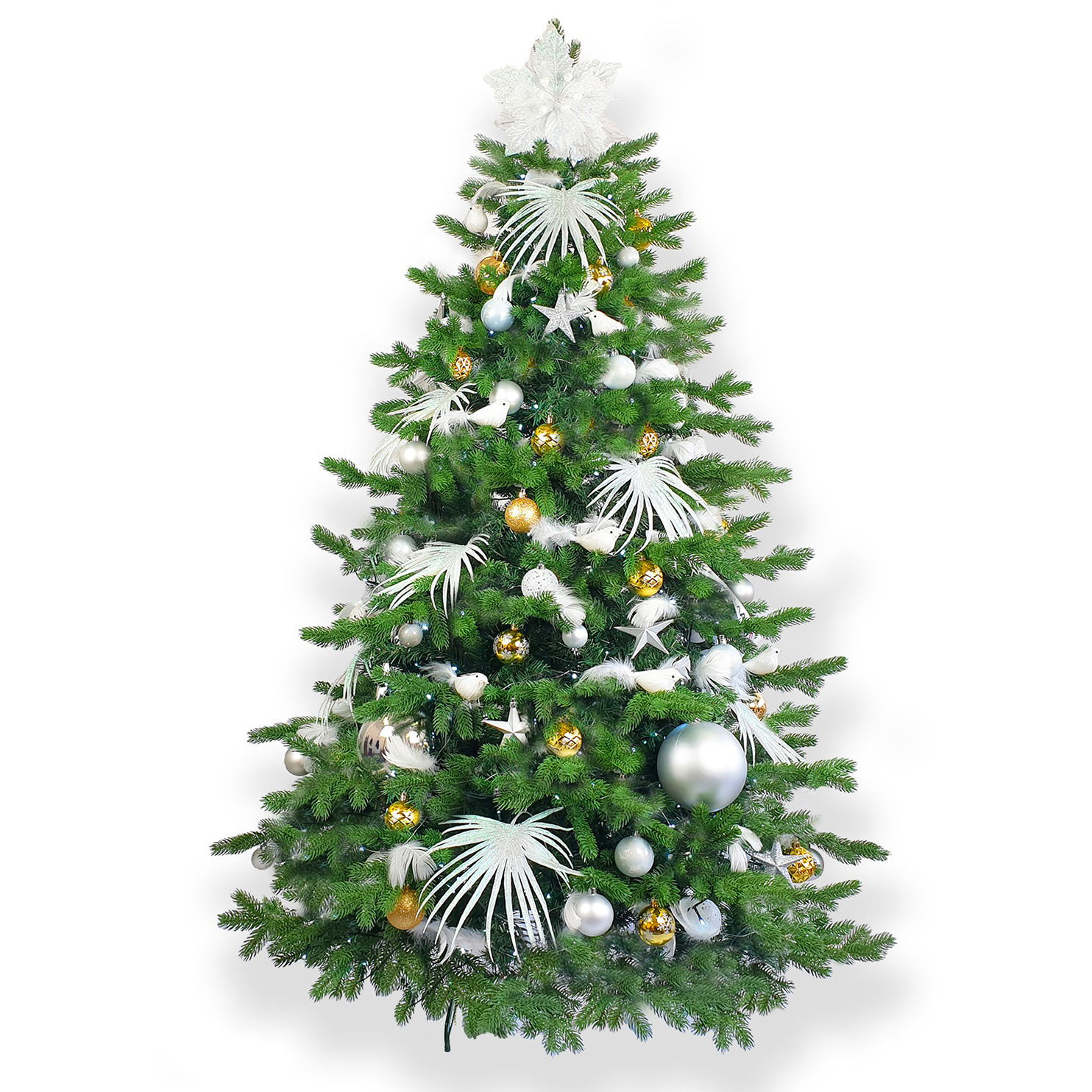 LAALU Díszített karácsonyfa SARKVIDÉKI ARANY II 360 cm (LAU-3004-360B)