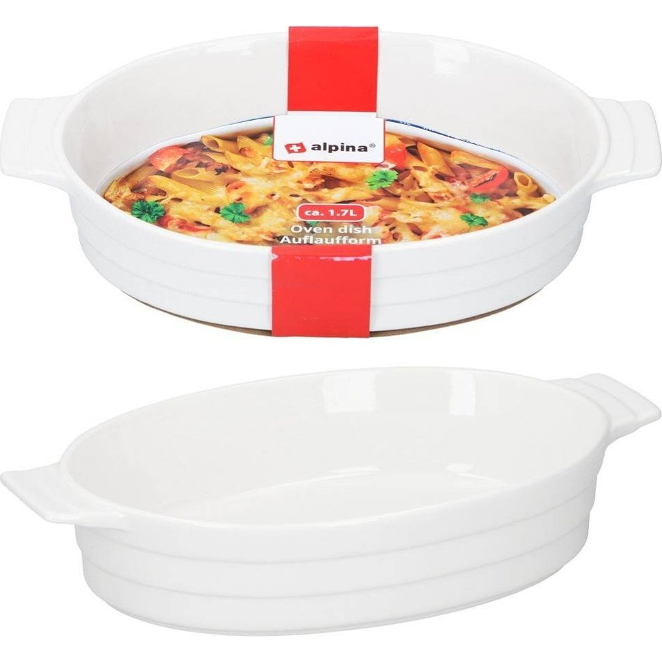 Sütőtál 1,5L 31x18,5x6cm kerámia ALPINA (871125208679)