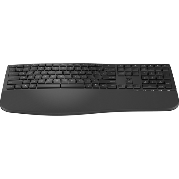 HP 680 Comfort Dual-Mode Keyboard tastatur Hjem RF trådløs + Bluetooth QWERTY Engelsk Sort
