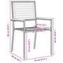 Set de dining pentru grădină 3 piese din poli rattan negru și acacia