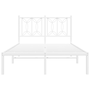 fehér fém ágykeret fejtámlával 120 x 200 cm