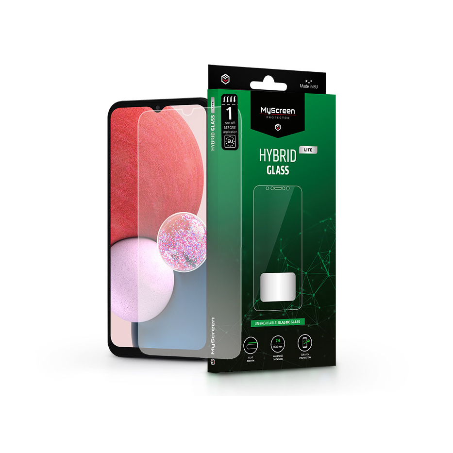 Samsung A135F Galaxy A13 4G rugalmas üveg képernyővédő fólia - MyScreen Protector Hybrid Glass Lite - transparent (LA-2190)