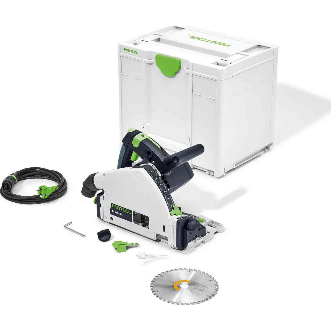 FESTOOL TS 55 FEBQ-Plus Merülőfűrész - 1200 W, 160 mm, Systainer-ben (FE 576703)