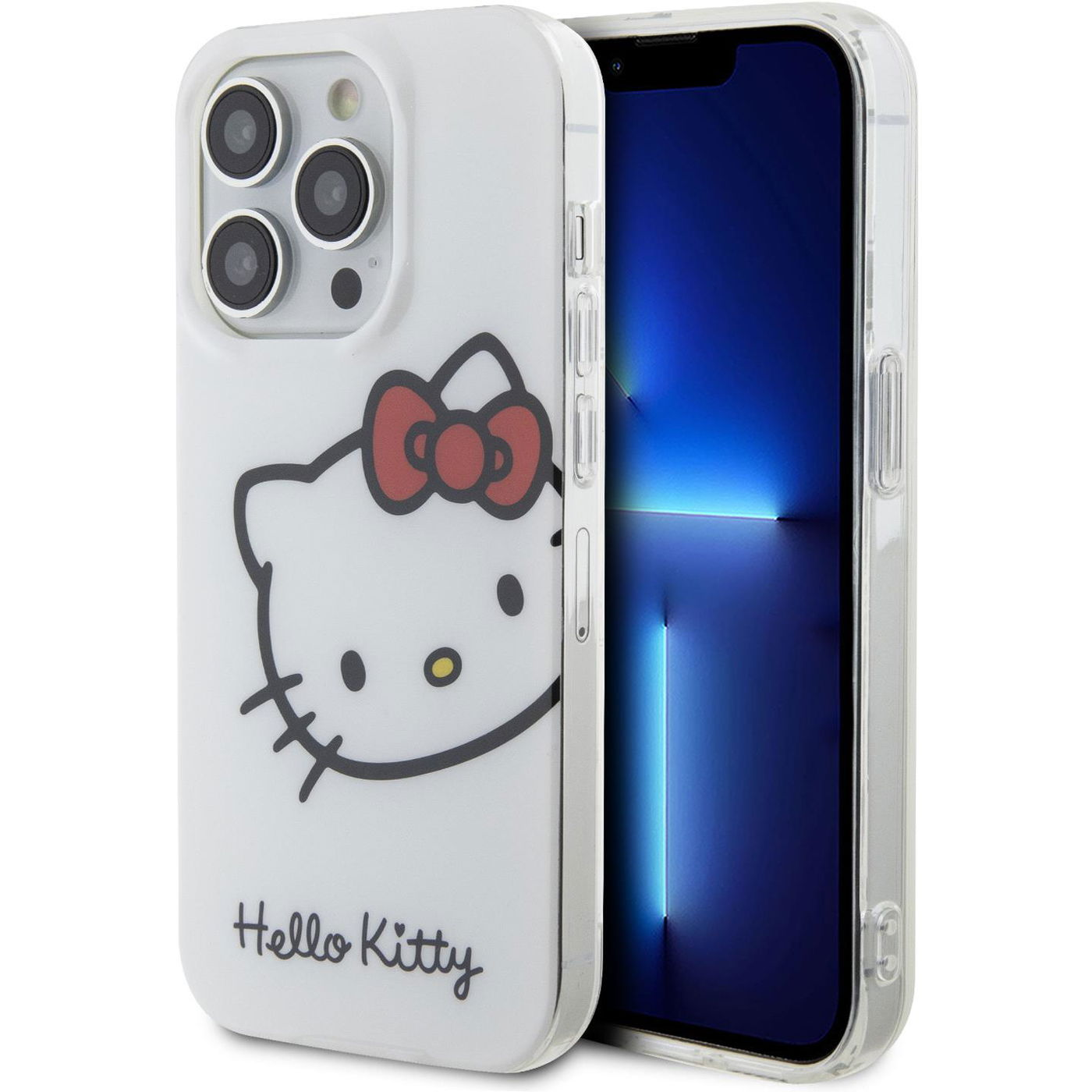 Hello Kitty IML Head Logo iPhone 13 Pro telefon tok - Fehér (HKHCP13LHCKHST)