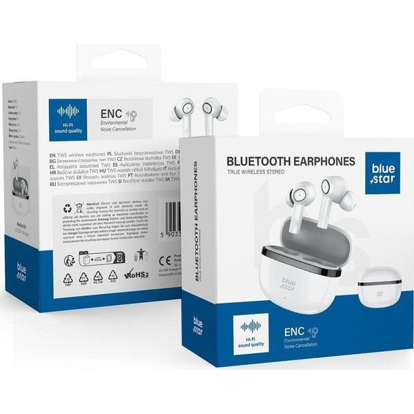 Kabellose Stereo Kopfhörer, In-ear Bluetooth Kopfhörer 230 Mah Weiß