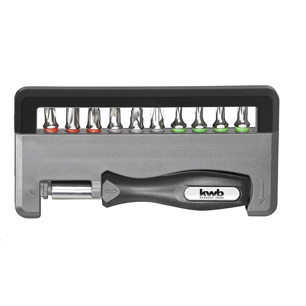 KWB PROFI INDUSTRIAL STEEL ipari acél bit készlet marokcsavarozóval, 12 db-os (151010) (151010)