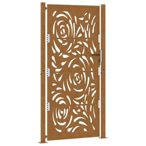 Kerti kapu 105x205 cm Időjárásálló acél lángos design