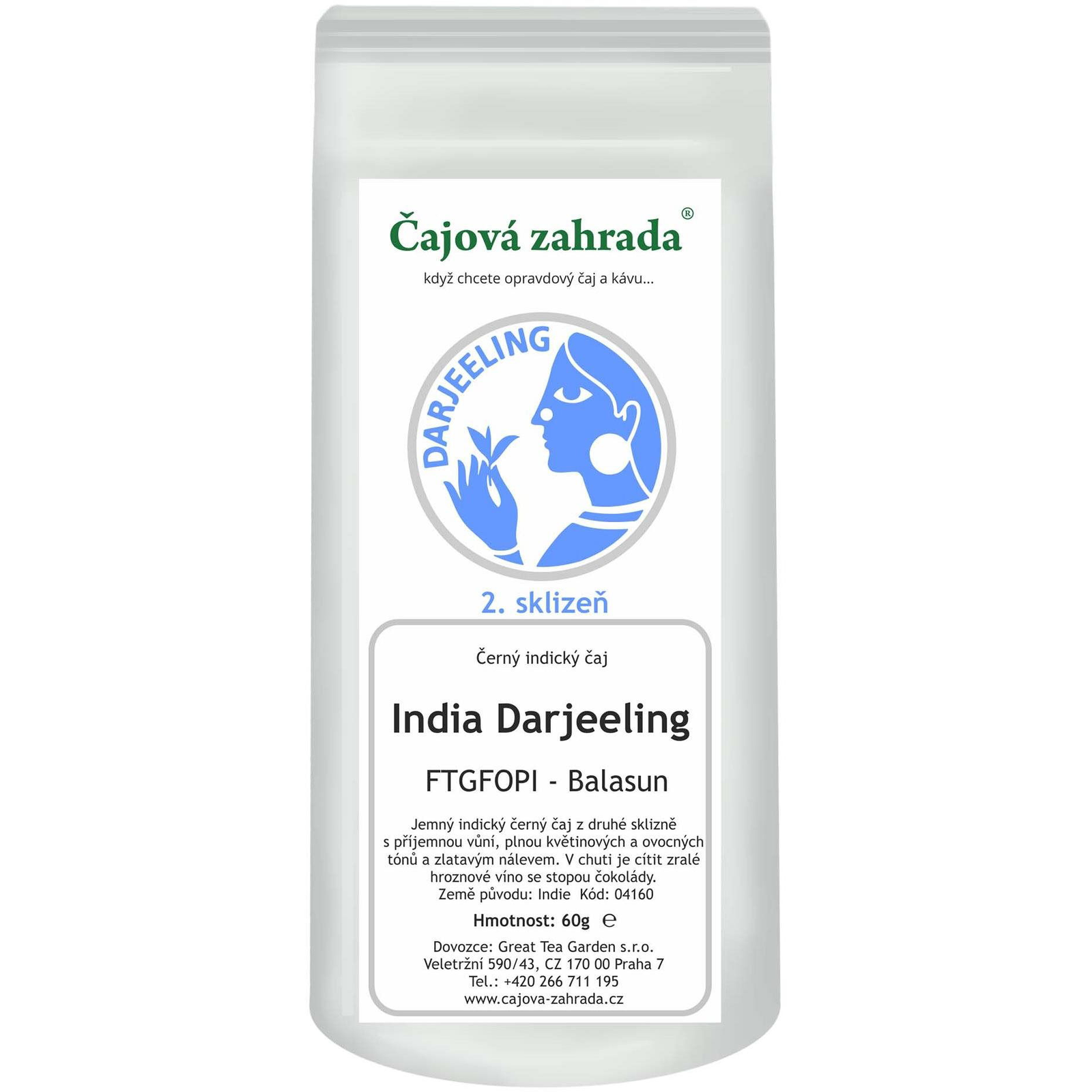 Tea Garden India Darjeeling FTGFOPI Balasun - black tea, 60g (4160)