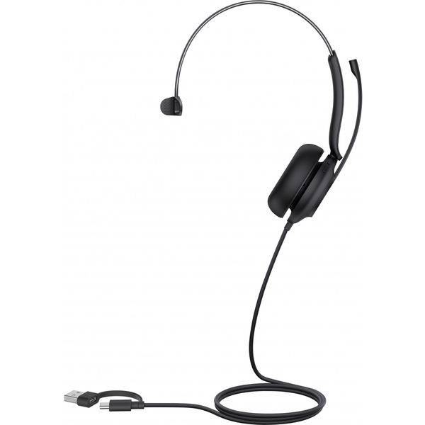 Yealink UH35 Mono Teams USB-C/A Ledningsført Opkald/musik USB Type-C / USB Type-A Sort
