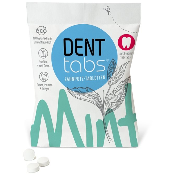 Дентални таблетки Denttabs, Мента, Stevia, С флуор